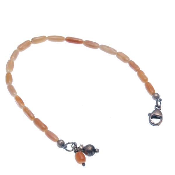 Coral bead bracelet by American craftsman